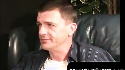 MenWorkinXXX.com - Handsome mature dude jerks off and covers his hands in hot cum