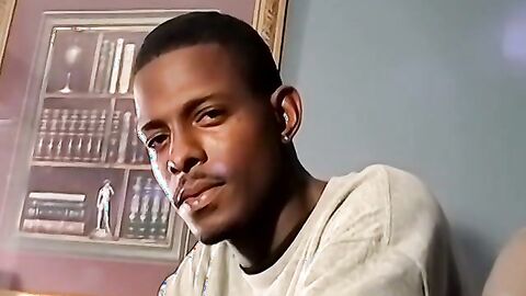 JoeSchmoeXXX.com - Handsome ebony deviant Joey strokes his cock before cumming