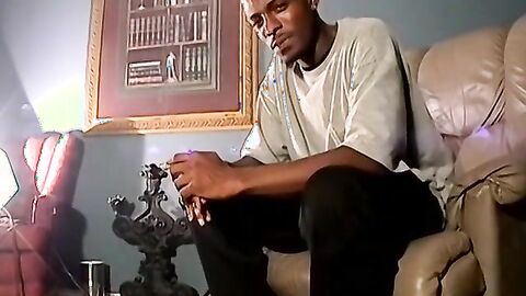 JoeSchmoeXXX.com - Handsome ebony deviant Joey strokes his cock before cumming