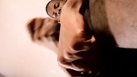 JoeSchmoeXXX.com - Handsome ebony deviant Joey strokes his cock before cumming