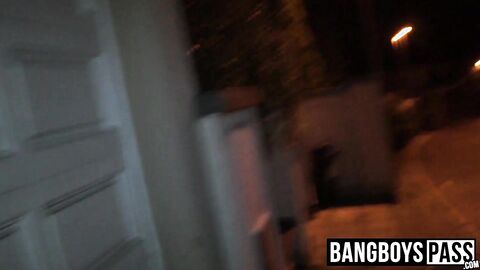 Stud barebacked outside doggy style before tasting cum