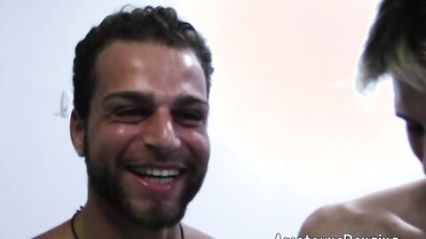 Muscled Aussie Valentino puts his cock into Archers hairy ass hole