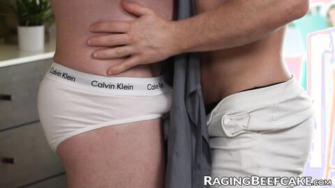 Tim James and Eddie Burke having sweat soaked flip fuck session