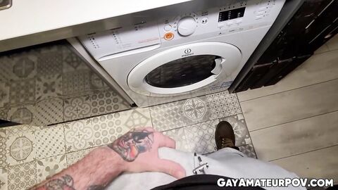 My sisters boyfriend Rudalo services my cock in mid shower encounter