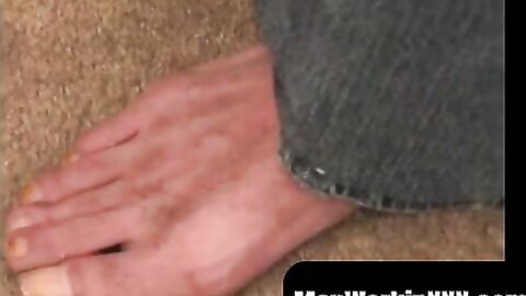 MenWorkinXXX.com - Hairy mature guy pulls out his dick on the sofa and achieves orgas