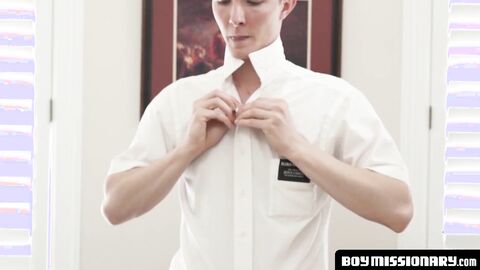 BoyMissionary.com - Subservient twink's slurping of elder Mormon daddy's big dick