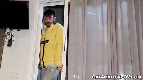 Bros bearded buddy Manuel Reyes POV rides my thick shaft on my bed