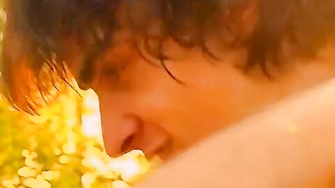 Hot guys in the woods having threesome of flip fucking