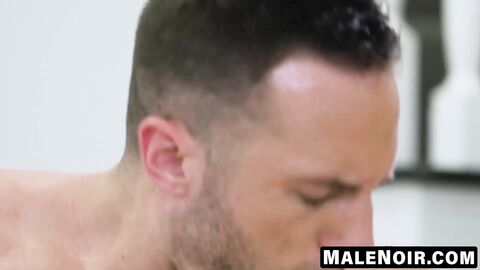 MaleNoir.com - Zario cleanses my handsome face with his sticky anal load