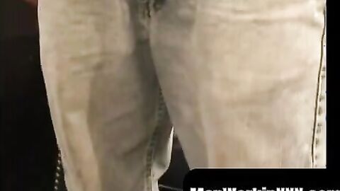 MenWorkinXXX.com - Tattooed mature receives a blowjob and anal fingering until he cum