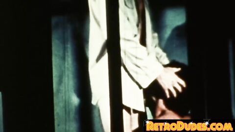 RetroDudes.com - Horny vintage police rides convict cock between the bars
