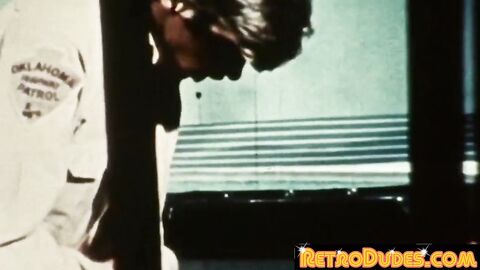 RetroDudes.com - Horny vintage police rides convict cock between the bars