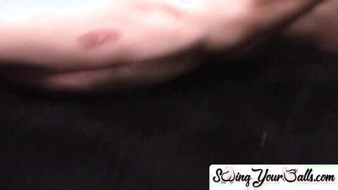 SwingYourBalls.com - Young gay amateurs jerk off while using double sided dildo