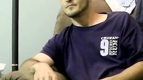 JoeSchmoeXXX.com - Hairy amateur gay dude smokes and strokes his cock solo