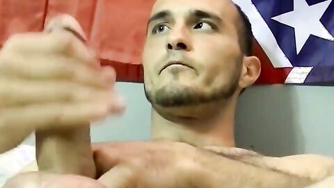 JoeSchmoeXXX.com - Hairy amateur gay dude smokes and strokes his cock solo