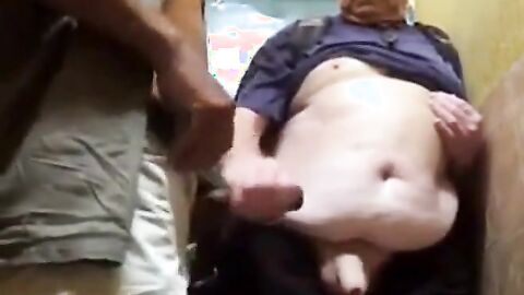 Old-Young Blowjob in the Toilet - Big Cock Handjob and Suck