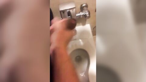 Hardcore Action in the Bathroom with Gaping and Handjobs