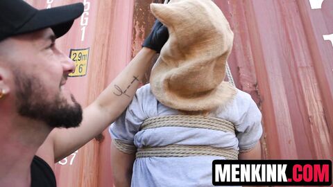 Hairy Adam Wirthmore tied up and fucked by security guard Derek Allen