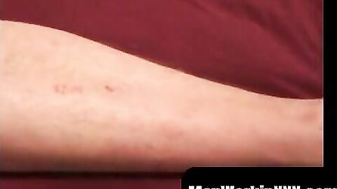 MenWorkinXXX.com - Rugged amateur plays with his little dick while smoking and cums