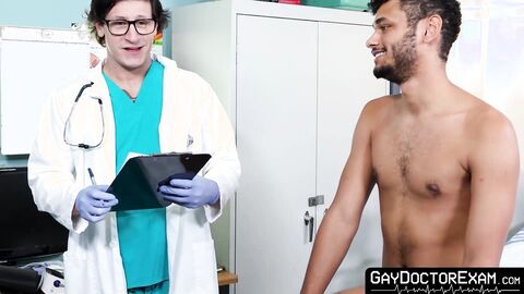 Jock Jordan Pax seduces doctor Dalton Riley during his baseline exam and gets his dic