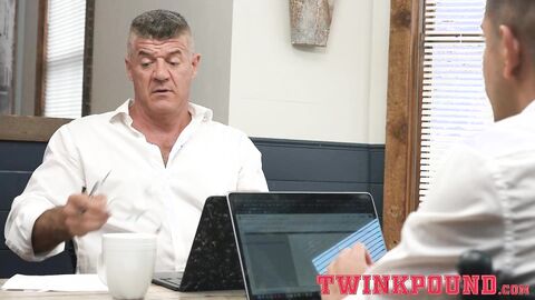 Hard fucker twink Milo Miles seduces hot DILF coach Stone