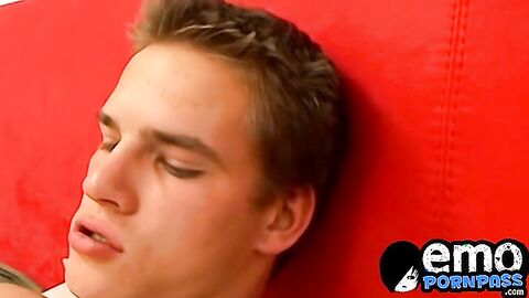 Gay twink Alex Page solo masturbation and anal play