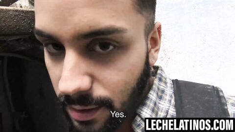 LecheLatinos.com - Bearded Antonio's face showered with my sticky cum