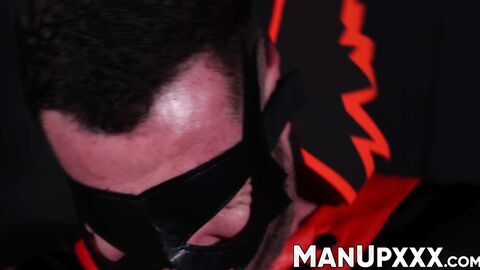 Restrained Gio Carrera eagerly obeys to his perv captor Marco Lorenzo