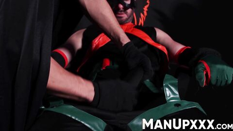 Restrained Gio Carrera eagerly obeys to his perv captor Marco Lorenzo