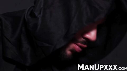 Restrained Gio Carrera eagerly obeys to his perv captor Marco Lorenzo