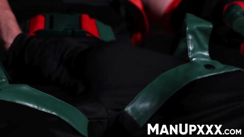Restrained Gio Carrera eagerly obeys to his perv captor Marco Lorenzo