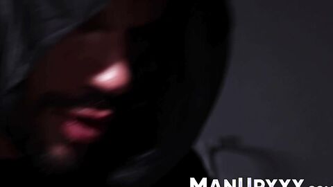 Restrained Gio Carrera eagerly obeys to his perv captor Marco Lorenzo