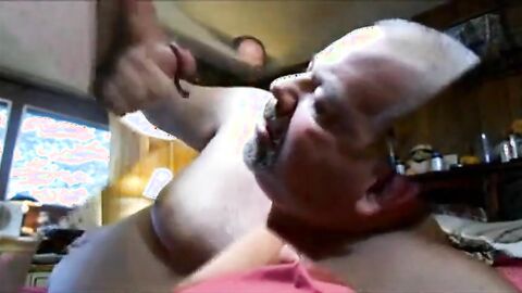Fat Daddy Barebacks His Boy and Breeds Him