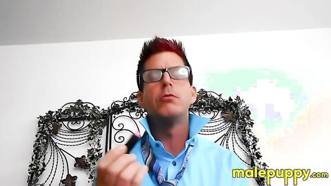 POV of kinky babysitter Jeff Drizzle putting make up on you