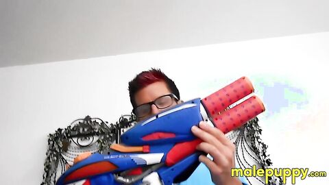 POV of kinky babysitter Jeff Drizzle putting make up on you