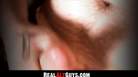 RealAltGuys.com - Tattooed punker strokes his big hard cock solo with intense pleasur