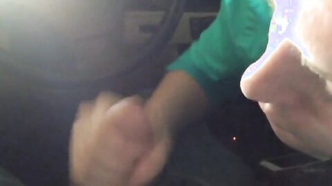 Dirty Car Blowjob: Outdoor Amateur Fun with CIM Swallow