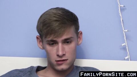 FamilyPornSite.com - Hot daddy joins stepson and friend for an intense threesome bang