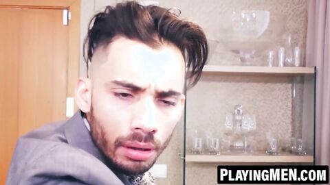PlayingMen.com - Pol Prince and Rafael Ferreira's horny kissing and ass pounding