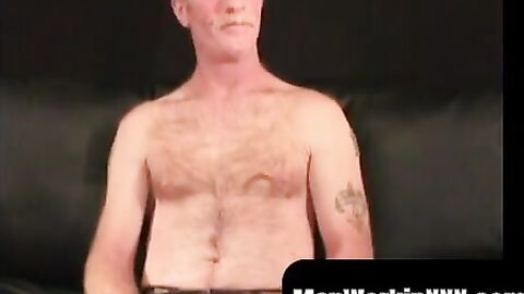 MenWorkinXXX.com - Mature stud with sexy mustache masturbates until he achieves orgas