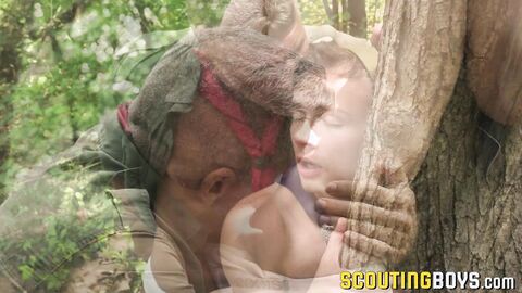 Scoutmaster Dillon Stone roughly smashed Logan Cross in the woods