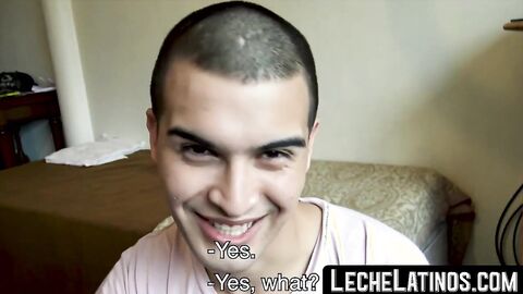 LecheLatinos.com - Latino twink's first encounter with a gay double penetration