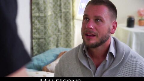MaleIcons.com - University professor's private consulting session with student turns