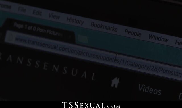 TSSexual.com - Ginger tgirl's ass destroyed by stud's hard pounding action