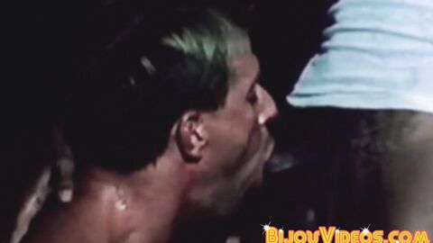 Vintage gay Marty King is in pig mode during this group sex scene