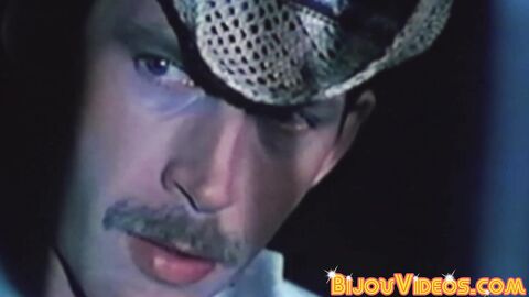 Muscled retro hottie Rory gets his throat choked and fucked by Richard West
