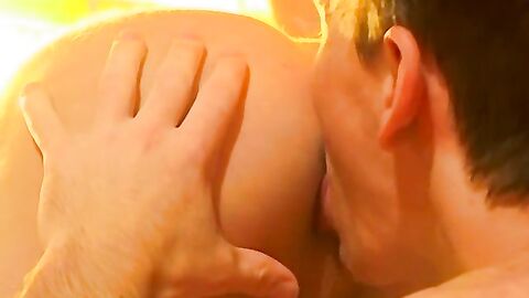 Blond stud makes his bottom fuck buddy cum really hard