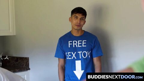 BuddiesNextDoor.com - Three young gay jocks enjoy raw fucking and rimming in a heated