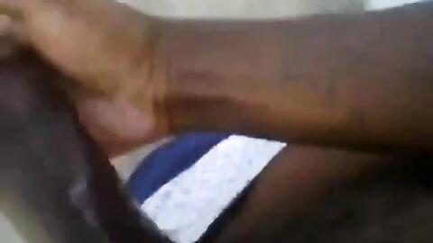 Huge Black Cock Masturbating and Cumming Outdoors