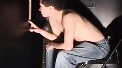 Glory Hole Semen Slurpin at the Arcade